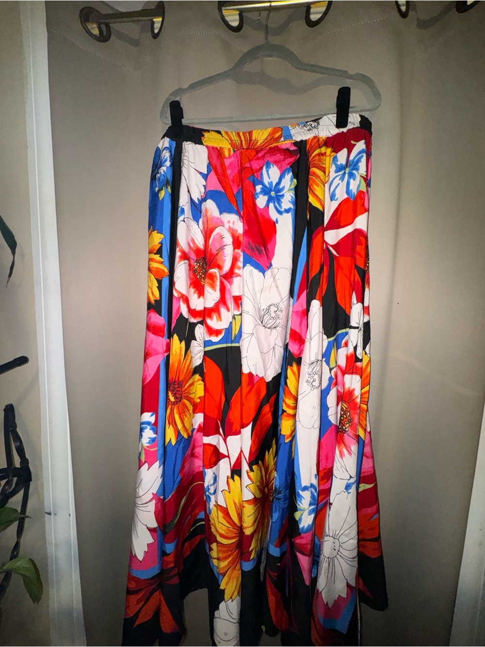 Ashley Stewart Bold Floral Maxi Skirt - Red, Blue, Pink, Yellow, White